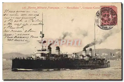 Cartes postales Bateau Marseillaise Croiseur Corsaire