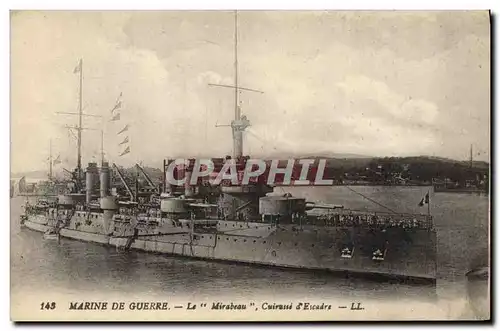 Cartes postales Bateau Le Mirabeau Cuirasse d'escadre