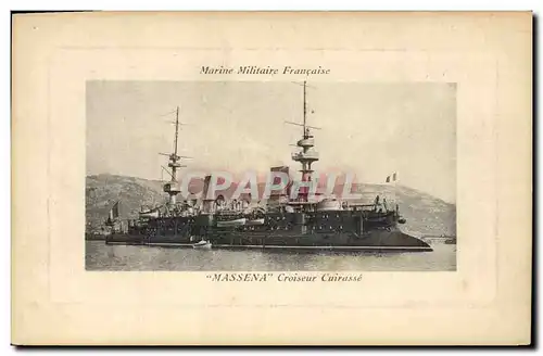Cartes postales Bateau Massena Croiseur Cuirasse
