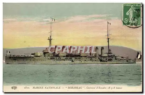 Cartes postales Bateau Mirabeau Cuirasse d'escadre