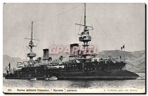 Cartes postales Bateau Massena Cuirasse