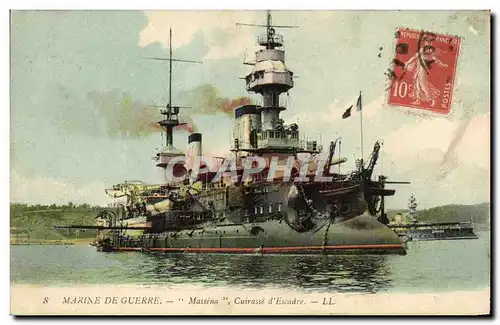 Cartes postales Bateau Massena Cuirasse d&#39escadre