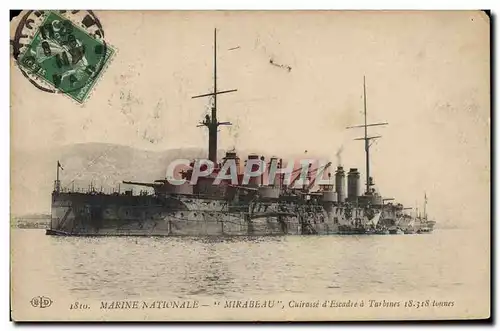 Cartes postales Bateau Mirabeau Cuirasse d&#39escadre a turbines