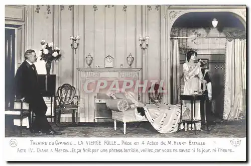 Cartes postales Theatre du Gymnase Paris la vierge Folle Henry Bataille