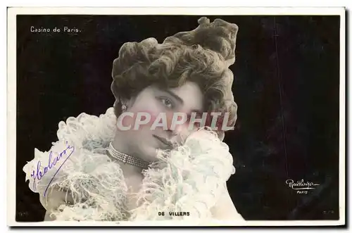 Cartes postales Femme Theatre Casino de Paris De Villers