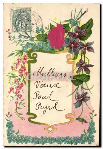 Cartes postales Fantaisie Fleurs