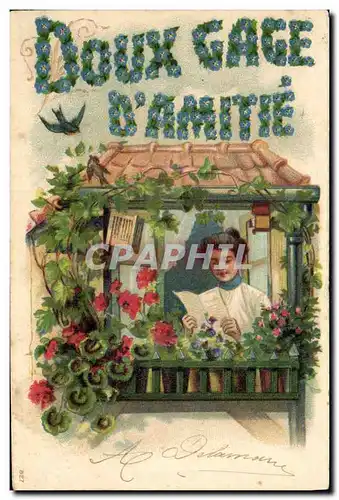 Cartes postales Fantaisie Fleurs Femme