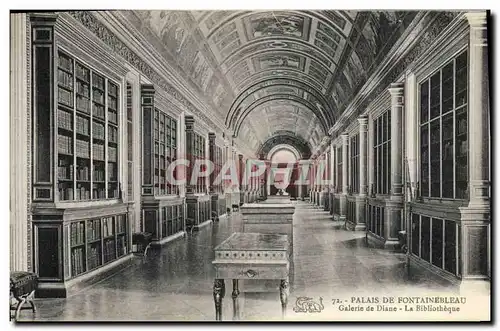 Ansichtskarte AK Bibliotheque Palais de Fontainebleau Galerie de Diane