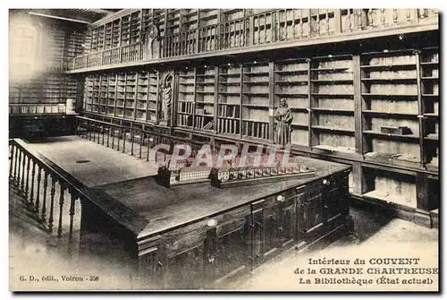 Ansichtskarte AK Bibliotheque Dauphine Interieur du Couvent de la Grande Chartreuse