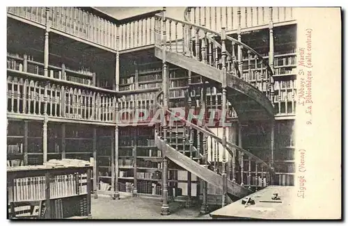 Cartes postales Bibliotheque Liguge Vienne L&#39abbaye St Martin Salle centrale