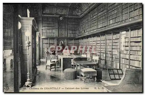 Ansichtskarte AK Bibliotheque Chantilly Cabinet des livres