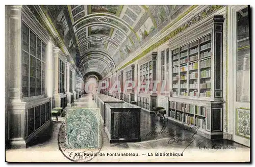 Ansichtskarte AK Bibliotheque Palais de Fontainebleau