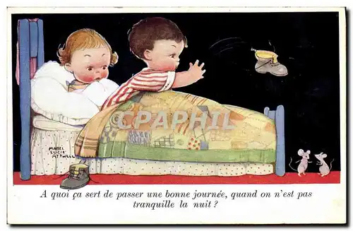 Cartes postales Fantaisie Illustrateur Enfants souris