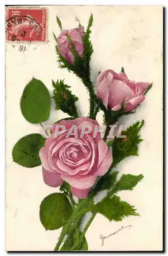 Cartes postales Fantaisie Fleurs