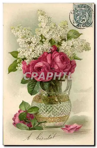 Cartes postales Fantaisie Fleurs