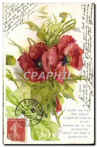 Cartes postales Fantaisie Fleurs