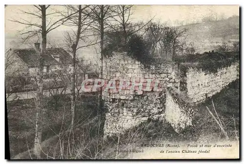 Ansichtskarte AK Bazoches Fosse et mur d&#39enceinte de l&#39ancien chateau feodal