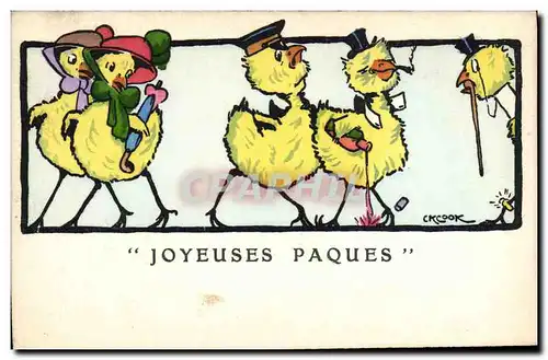 Cartes postales Poussins Joyeuses Paques