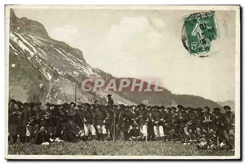 Cartes postales Militaria Chasseurs Alpins