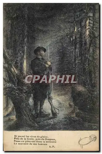 Cartes postales Militaria Chasseurs Alpins