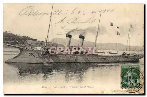 Cartes postales Bateau Le Milan Croiseur de 3eme classe