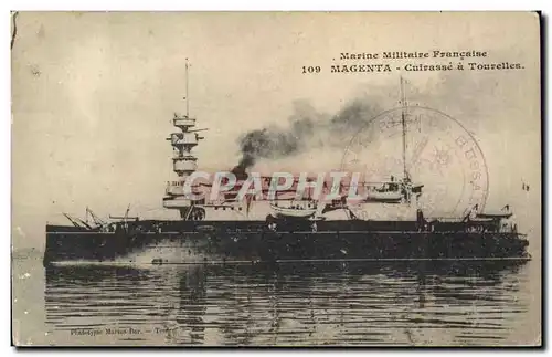 Cartes postales Bateau Magenta Cuirasse a tourelles