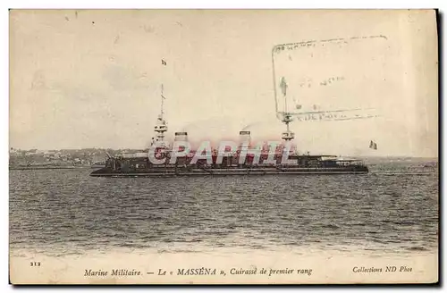 Cartes postales Bateau Le Massena Cuirasse de premier rang