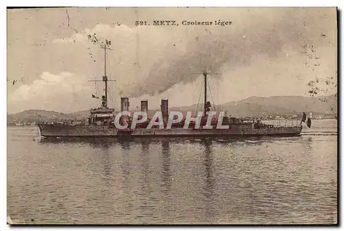 Cartes postales Bateau Metz Croiseur leger