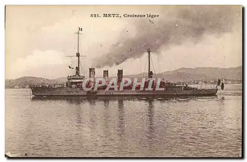 Cartes postales Bateau Metz Croiseur leger