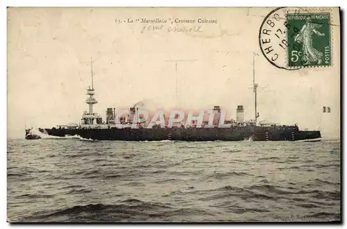 Cartes postales Bateau La Marseillaise Croiseur Cuirasse