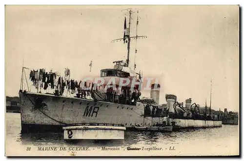 Ansichtskarte AK Bateau Marocain Contre torpilleur
