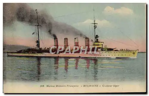 Cartes postales Bateau Mulhouse Croiseur leger