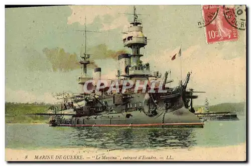 Cartes postales Bateau Le Massena Cuirasse d'escadre