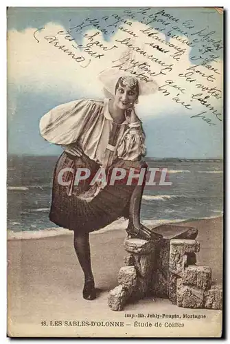 Cartes postales Folklore Les Sables d&#39Olonne Etude de coiffes