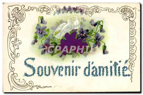 Cartes postales Fantaisie Fleurs Colombes