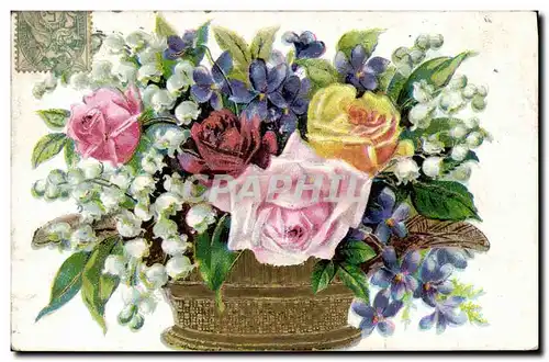 Cartes postales Fantaisie Fleurs