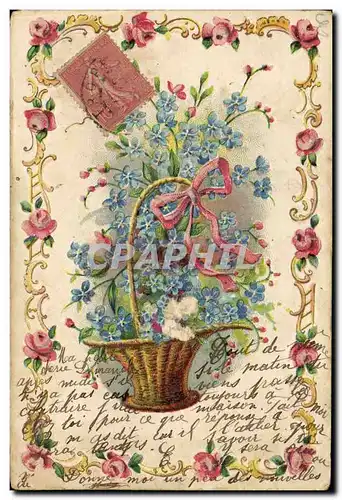 Cartes postales Fantaisie Fleurs