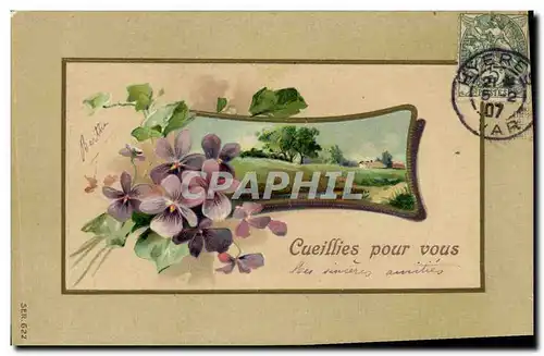 Cartes postales Fantaisie Fleurs