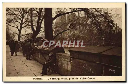 Ansichtskarte AK Paris Un Bouquiniste pres de Notre Dame