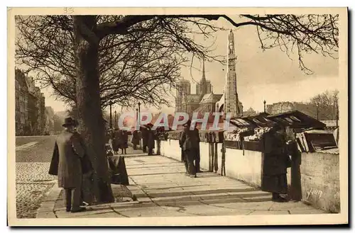 Ansichtskarte AK Paris Bouquinistes Le quai de la Tournelle vers Notre Dame