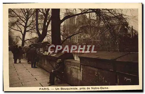 Ansichtskarte AK Paris Un Bouquiniste pres de Notre Dame