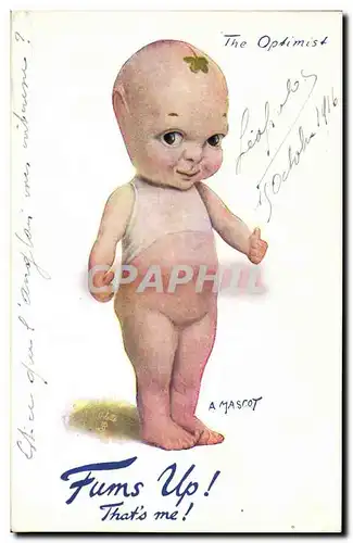 Ansichtskarte AK Fantaisie Illustrateur Enfant Fums up ! a mascot