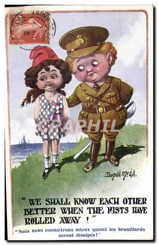 Cartes postales Fantaisie Illustrateur Enfants Donald Mc Gill Militaria