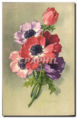 Cartes postales Fantaisie Fleurs