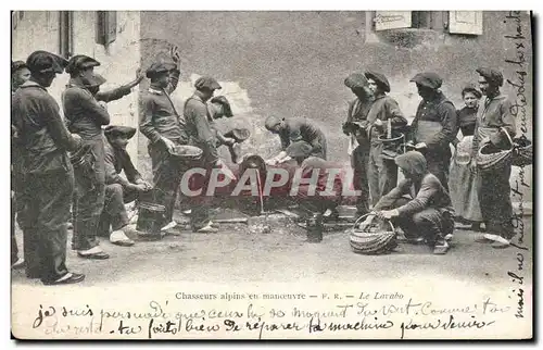 Cartes postales Militaria Chasseurs Alpins en manoeuvres