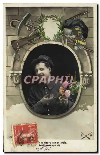 Cartes postales Militaria Chasseurs Alpins