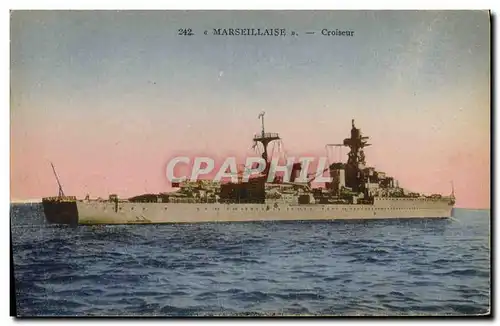 Cartes postales Bateau Marseillaise Croiseur