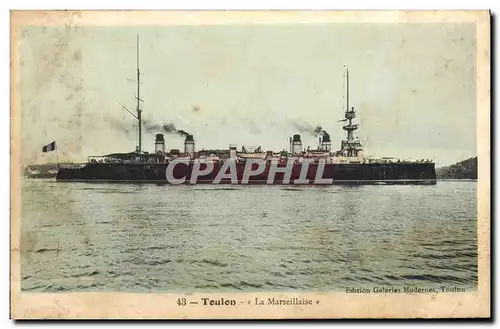 Cartes postales Bateau Toulon La Marseillaise