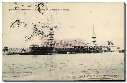 Cartes postales Bateau Le Marceau Cuirasse a tourelles