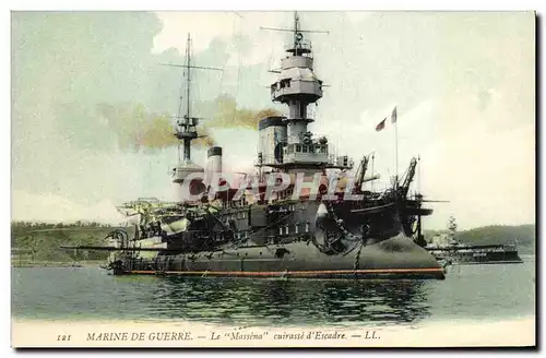 Cartes postales Bateau Le Massena Cuirasse d'escadre